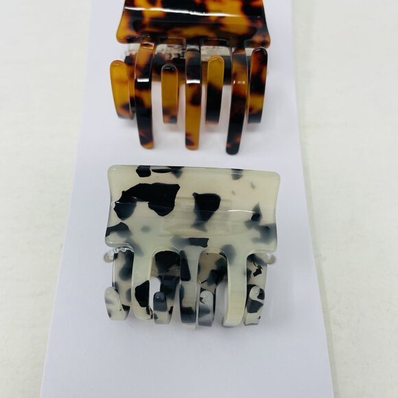 Ann Taylor LOFT Mixed Tortoiseshell Print Hair Clip Set of 3 Style 900573 $25 - Picture 4 of 8